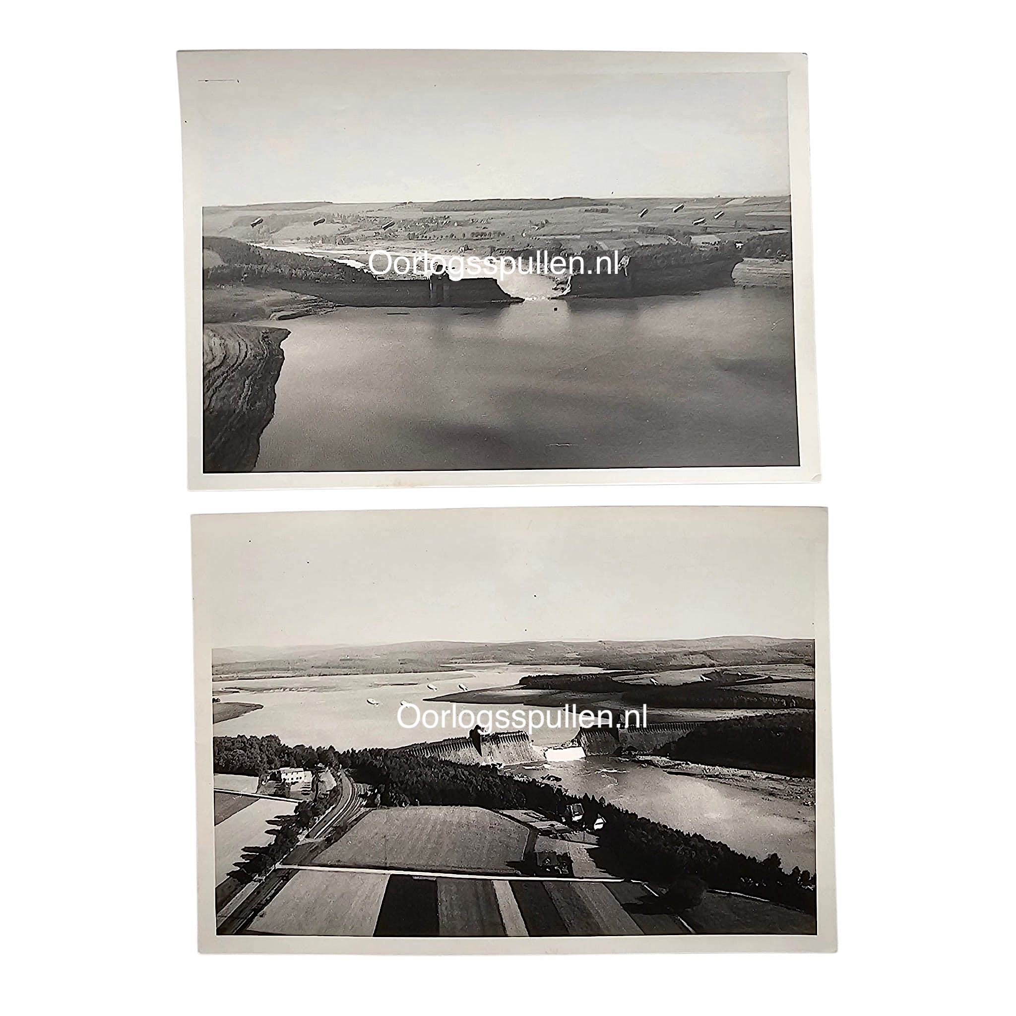 Original WWII British RAF Dam Busters aerial photographs No. 617 Squadron Guy Gibson Operation Chastise Möhne Eder Dam May 1943.