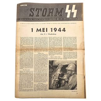 Voorpagina van het Nederlandse Storm SS weekblad, 28 april 1944