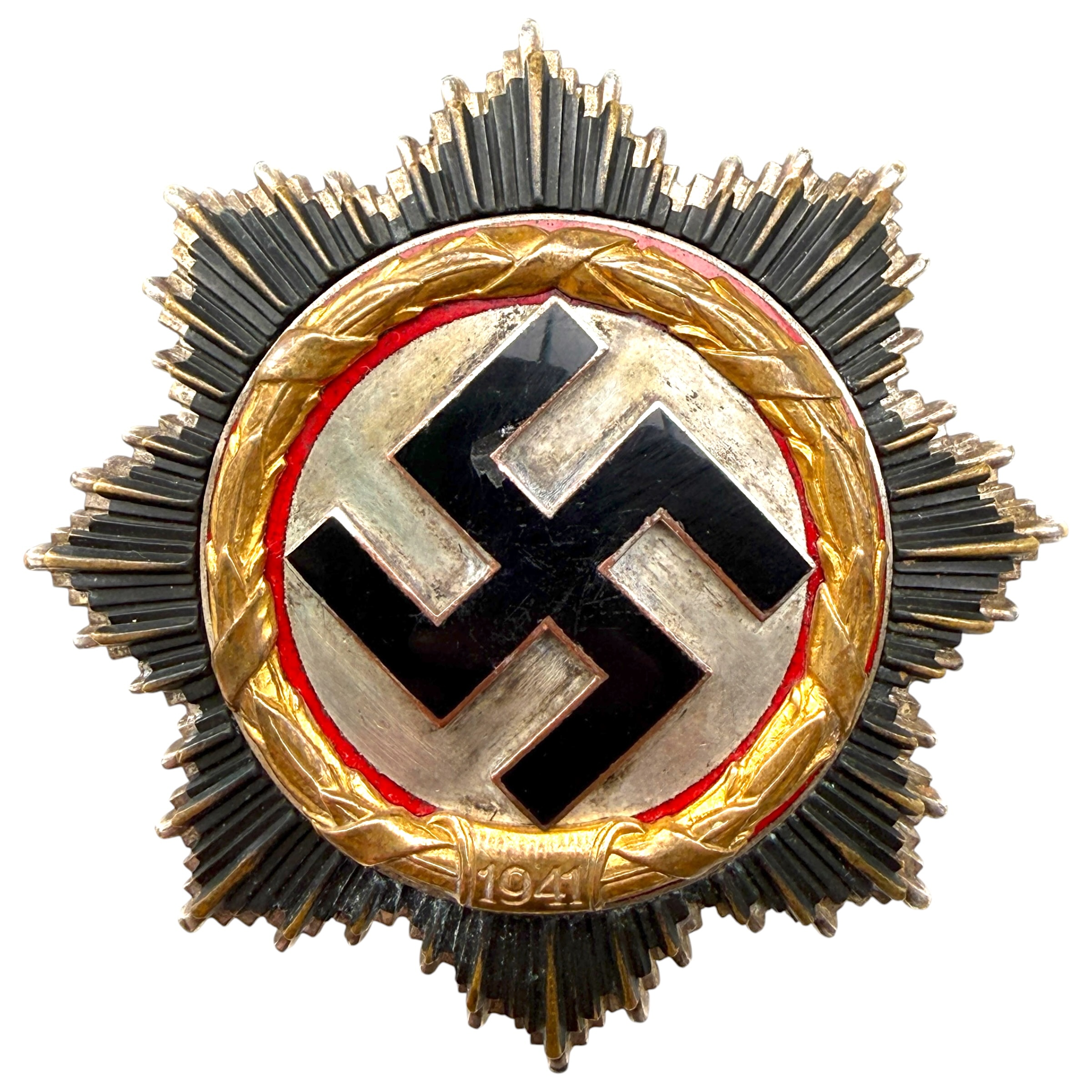 Origineel Duits Kruis in Goud, Godet '21', zeldzaam zwaar type, 1941 gedateerd