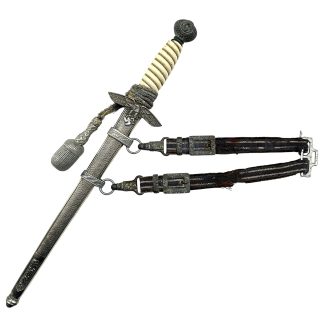 Originele WWII Duitse Luftwaffe officiersdolk met portepee, gemerkt Tiger Solingen