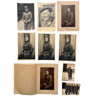 Originele WWII Duitse Polizei/Sicherheitsdienst fotoset met portretten en groepsfoto in uniform