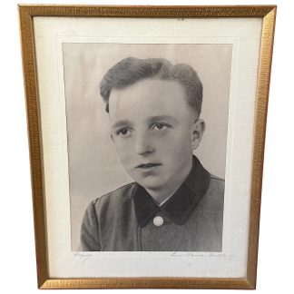 Originele WWII Duitse RAD ingelijste foto, portret van een jonge man in uniform