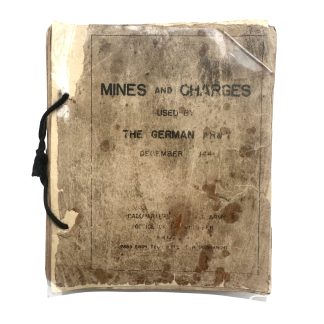 Original WWII US Army Mines and Charges Used by the German Army December 1944 manual German mines igniters and booby traps.