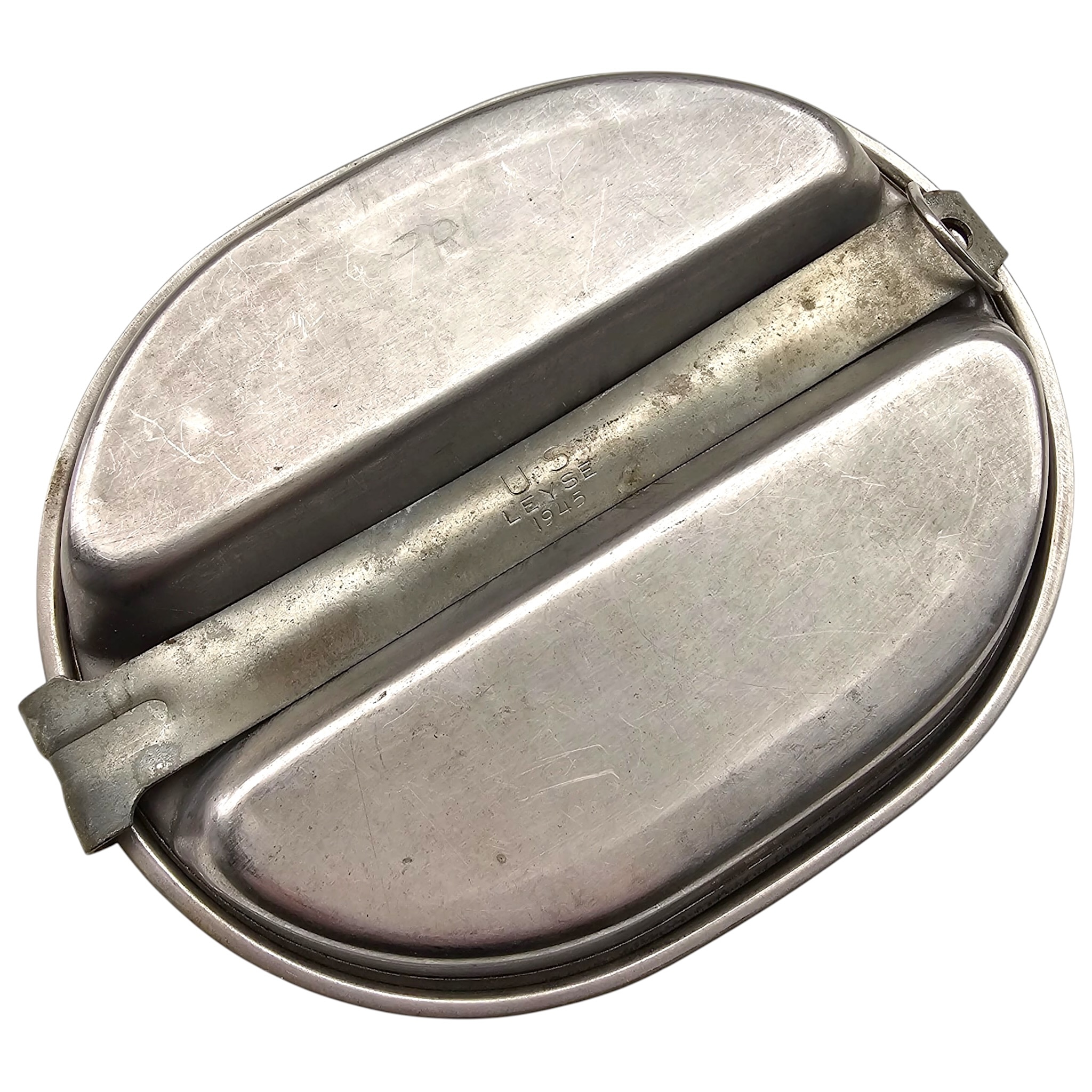 Origineel Amerikaans WWII mess kit uit 1945, gemerkt 'U.S. LEYSE 1945'