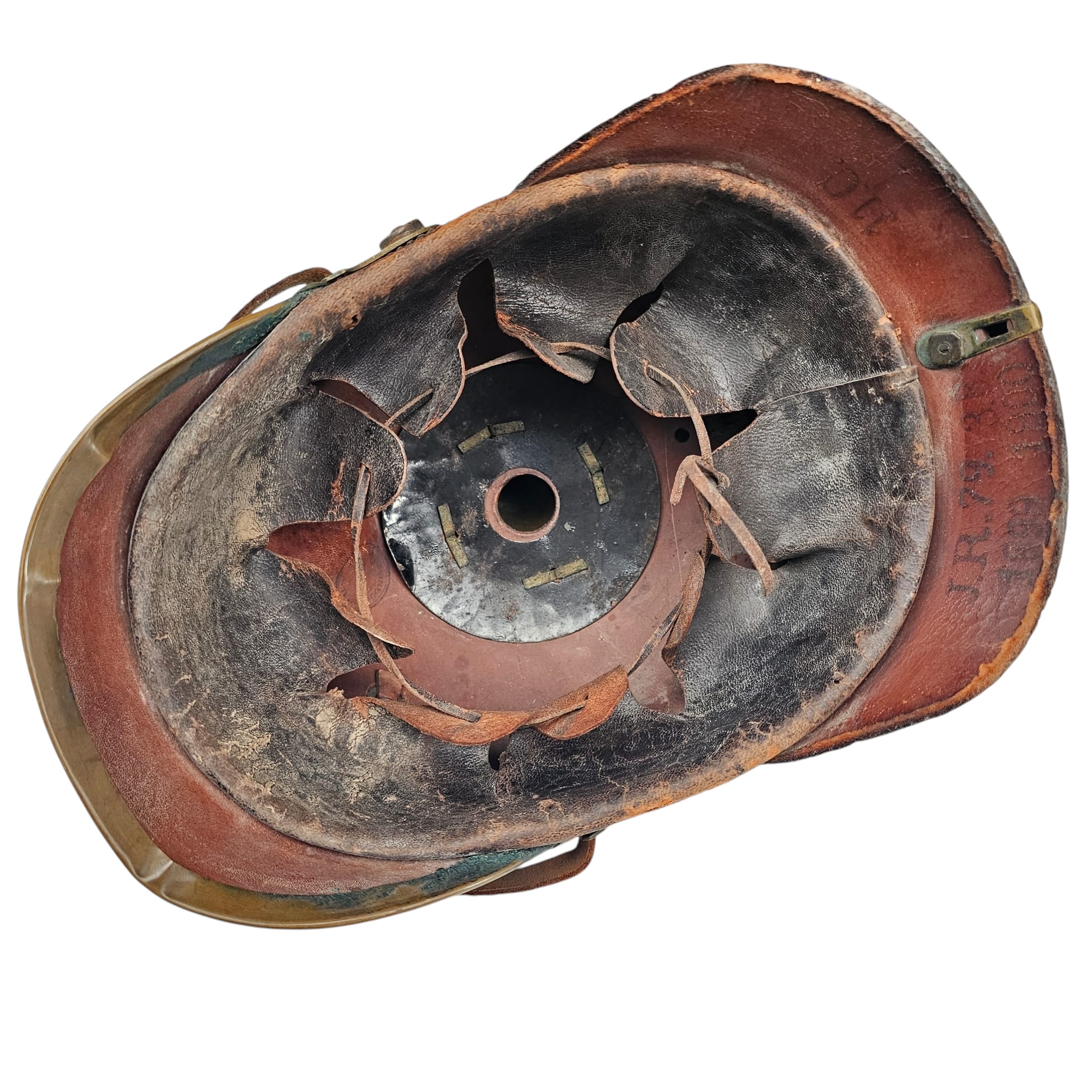 Original Pre-WW1 Imperial German Prussian M1895 Infantry Pickelhaube Helmet – Regimentally Marked J.R. 79 – Dated 1900 - Afbeelding 8