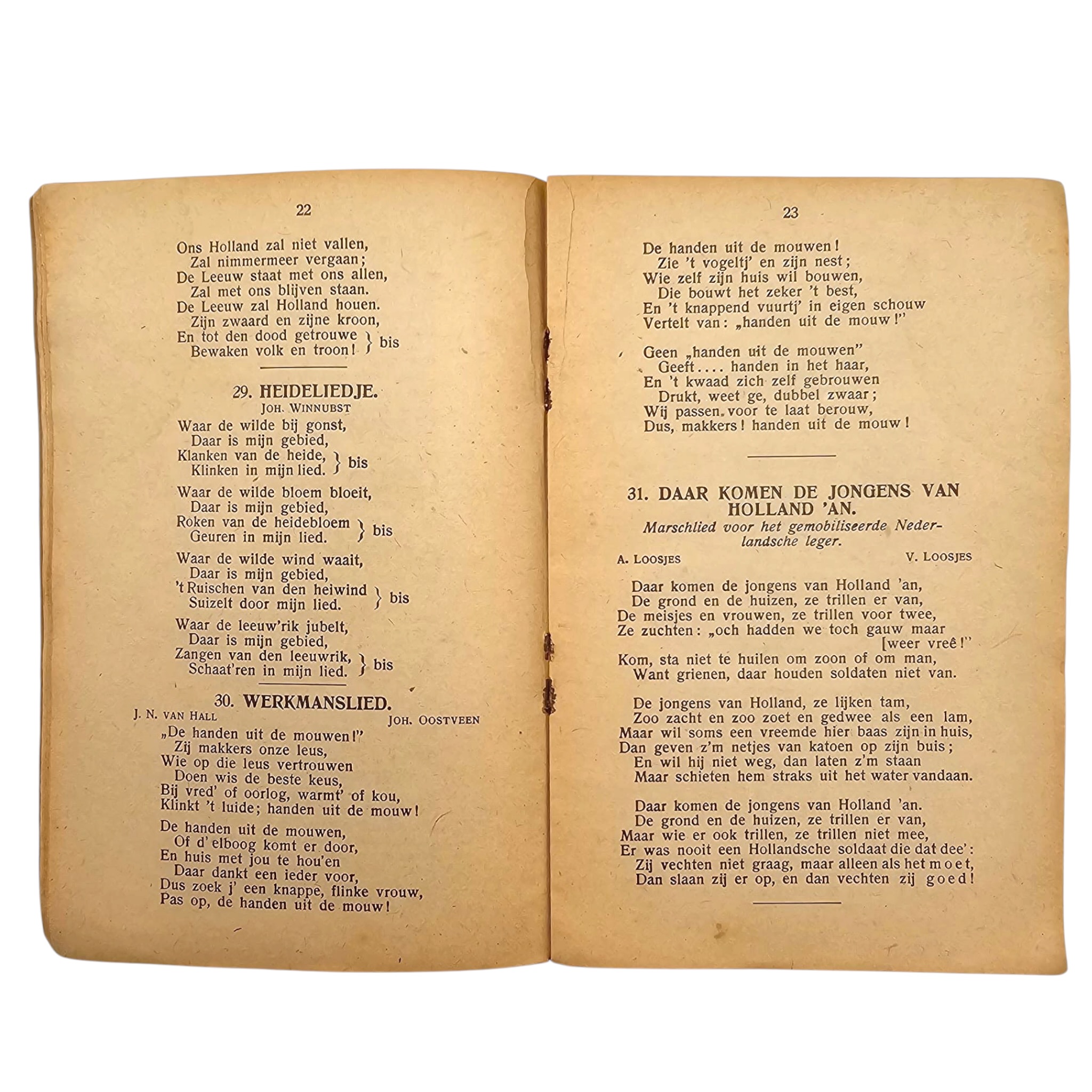 Original WW1 Dutch Songbook 'Zangbundel voor het Leger' - Afbeelding 3