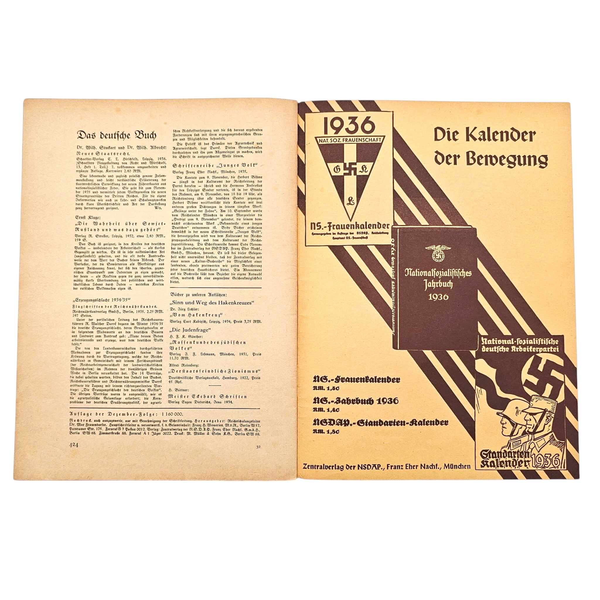 Original 1935 German NSDAP Der Schulungsbrief Booklet - Afbeelding 6