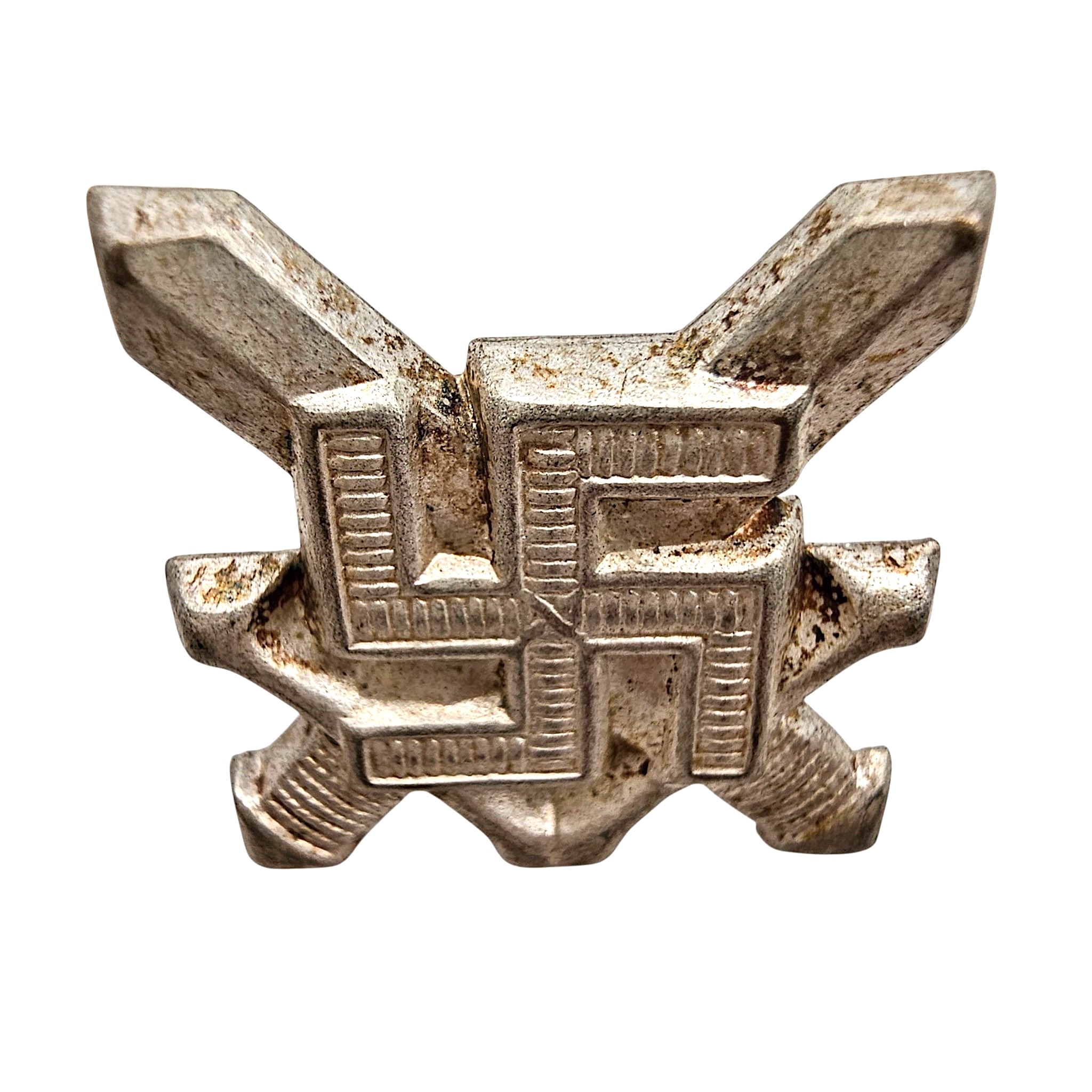 Original WWII Finnish White Guard Shoulder Board Metal Insignia – Suojeluskunta