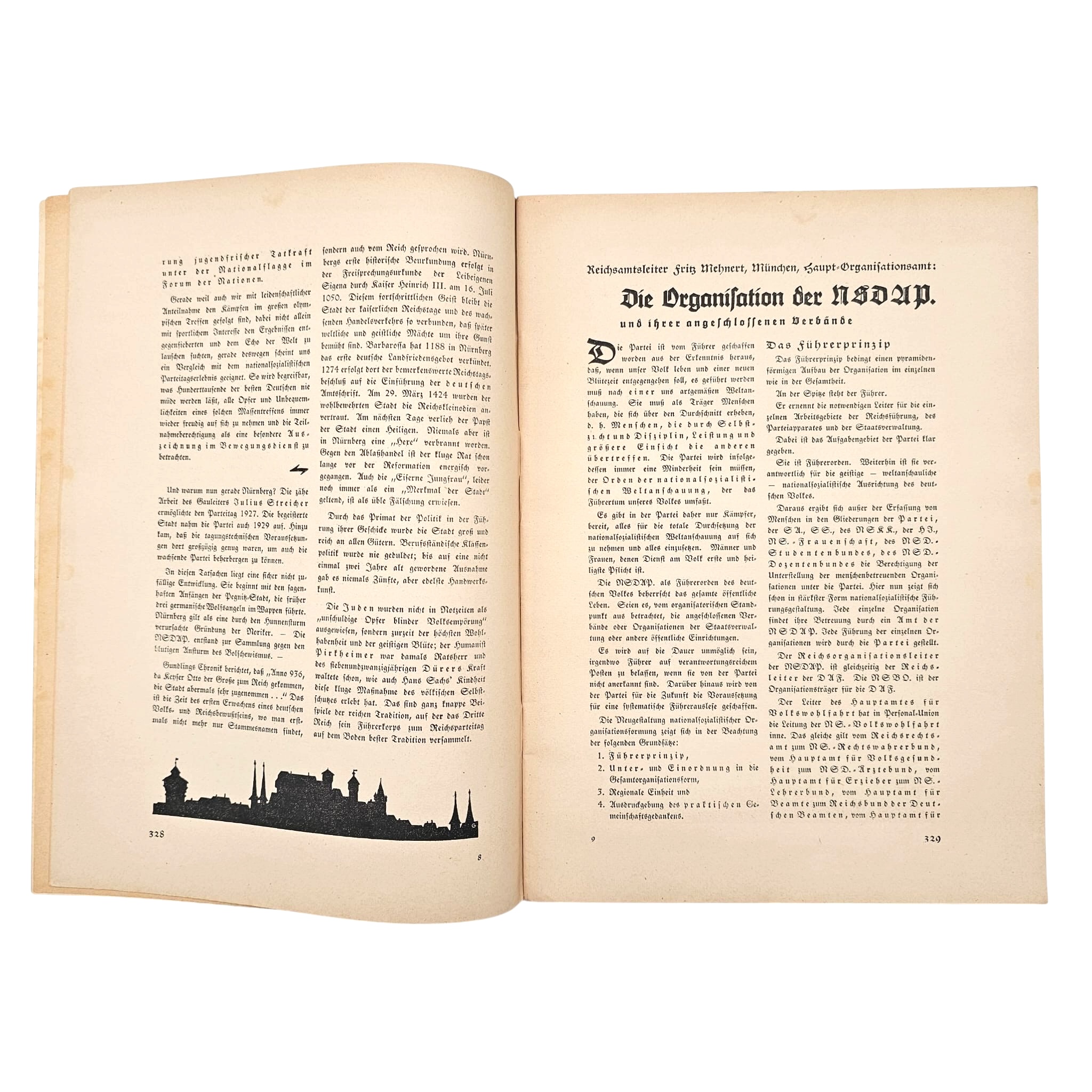 Original 1936 German NSDAP Reichsschulungsbrief Parteitag Booklet - Afbeelding 7