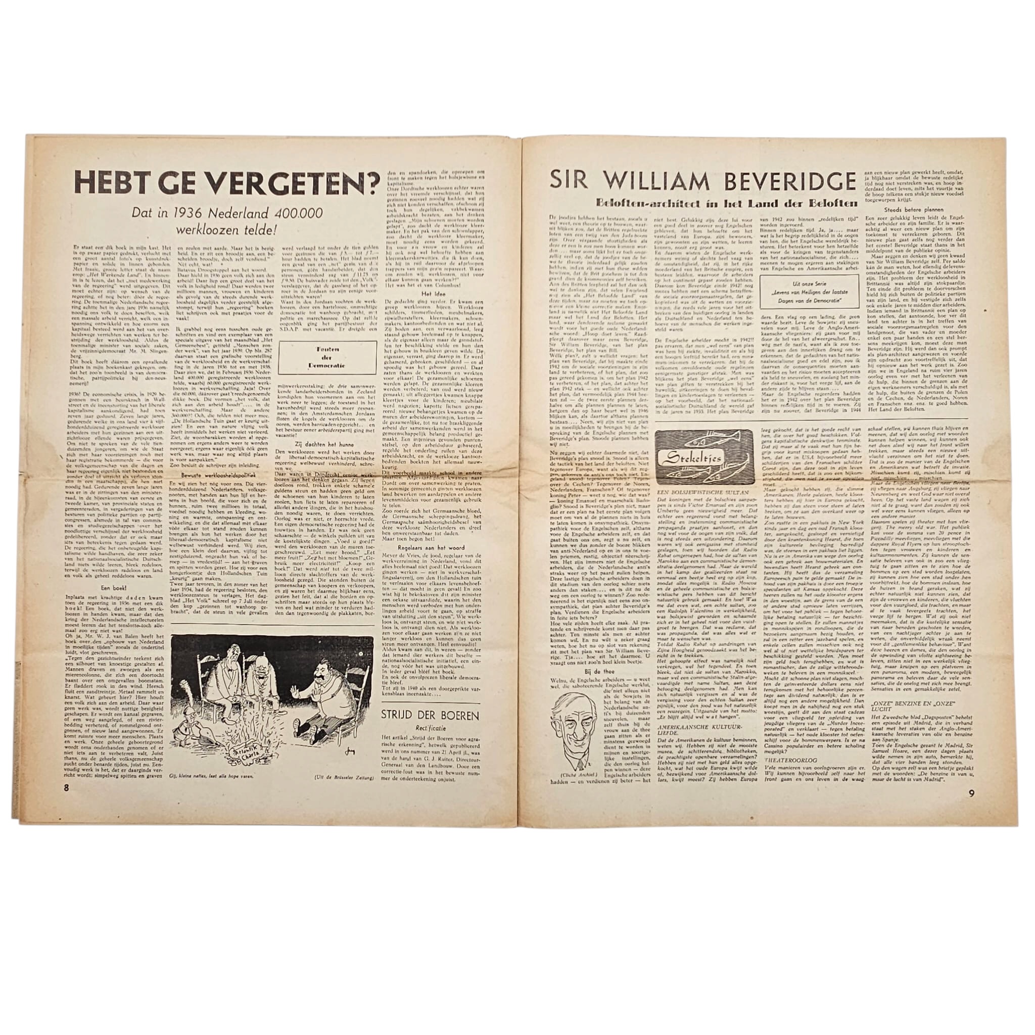Original WWII Dutch Storm SS Newspaper 28 April 1944 - Afbeelding 2