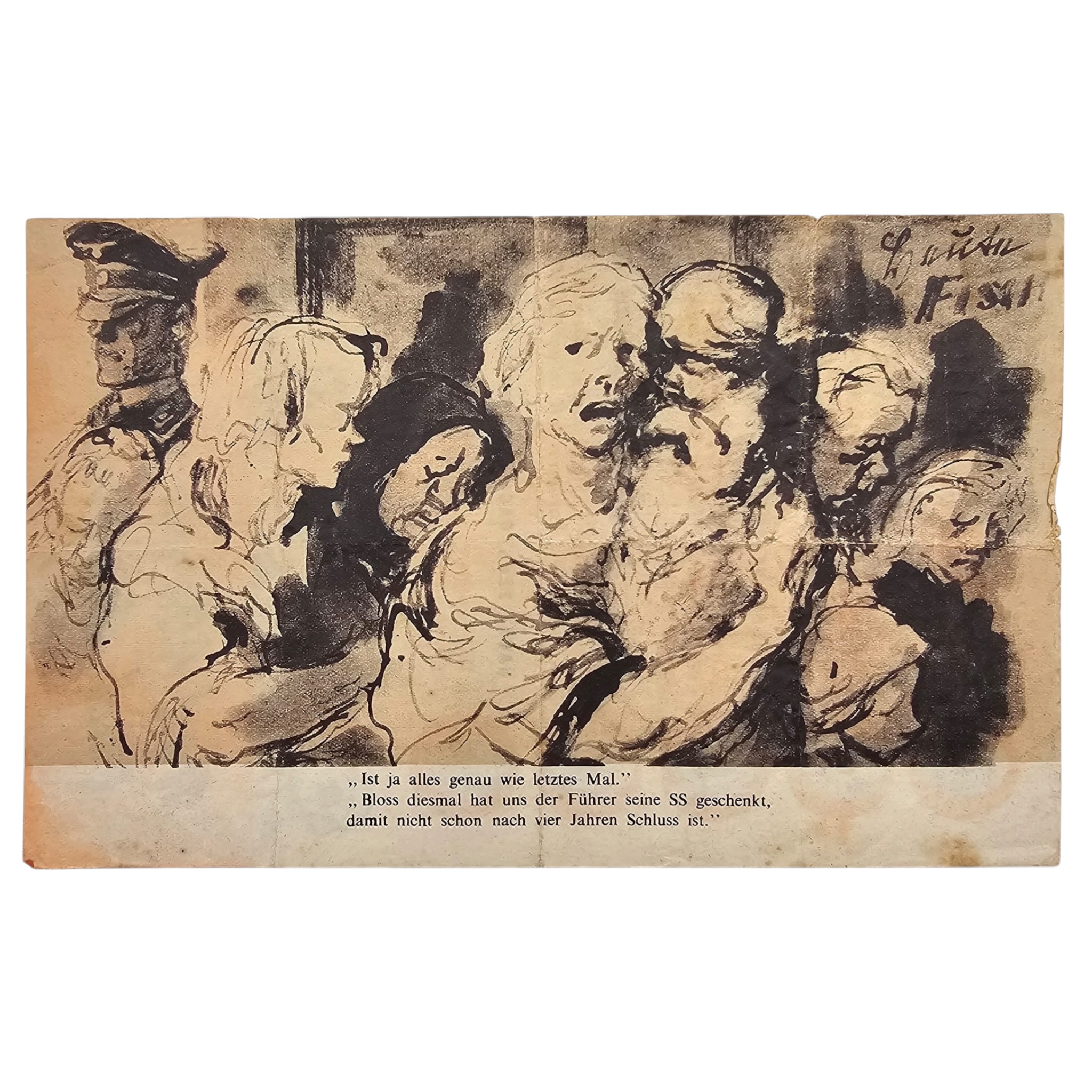 Original WWII Allied Propaganda Leaflet 'Endsieg' Promises - Afbeelding 2