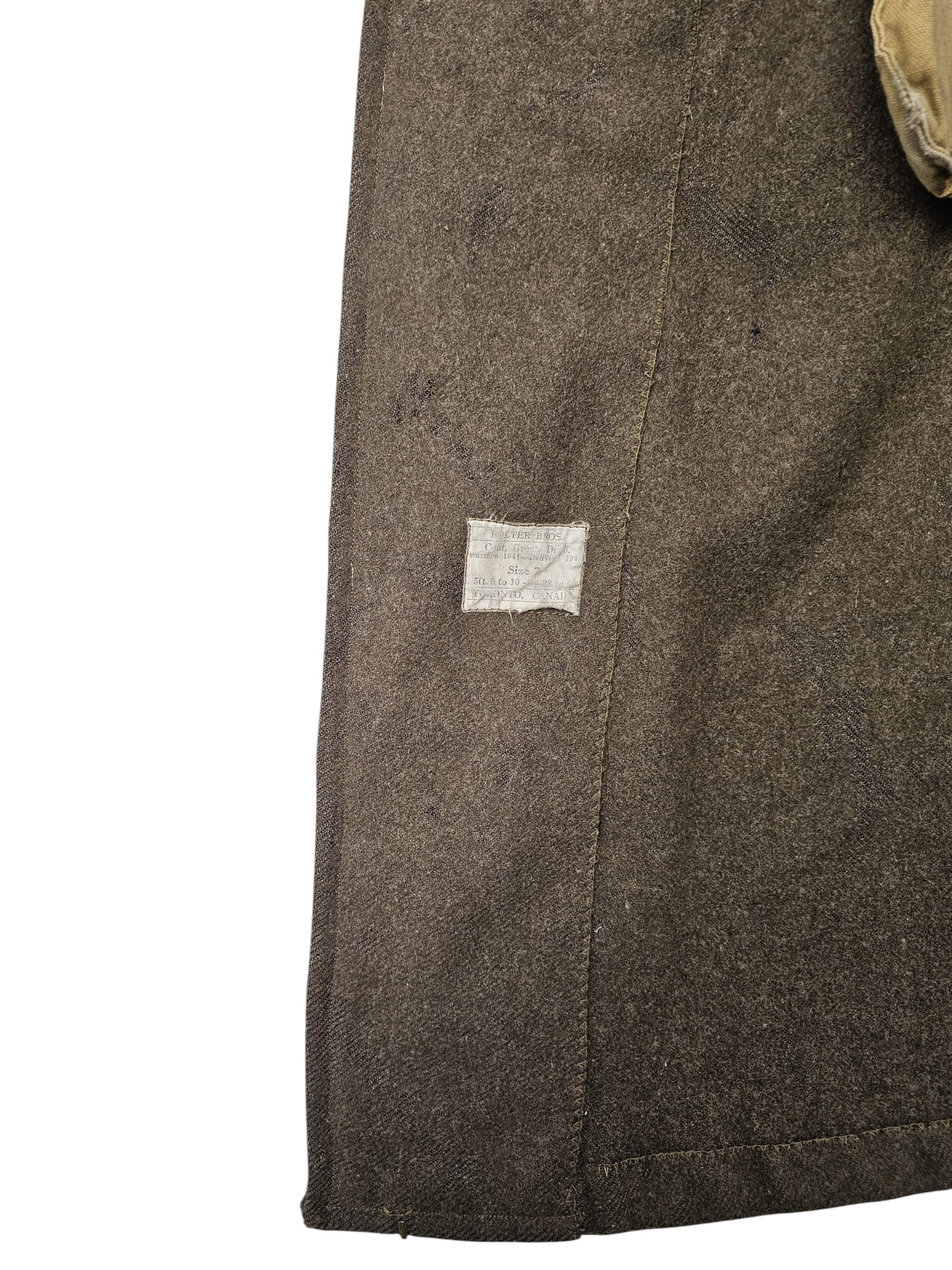 Original WWII Canadian 1942 Dated 1941 Pattern Greatcoat - Afbeelding 9