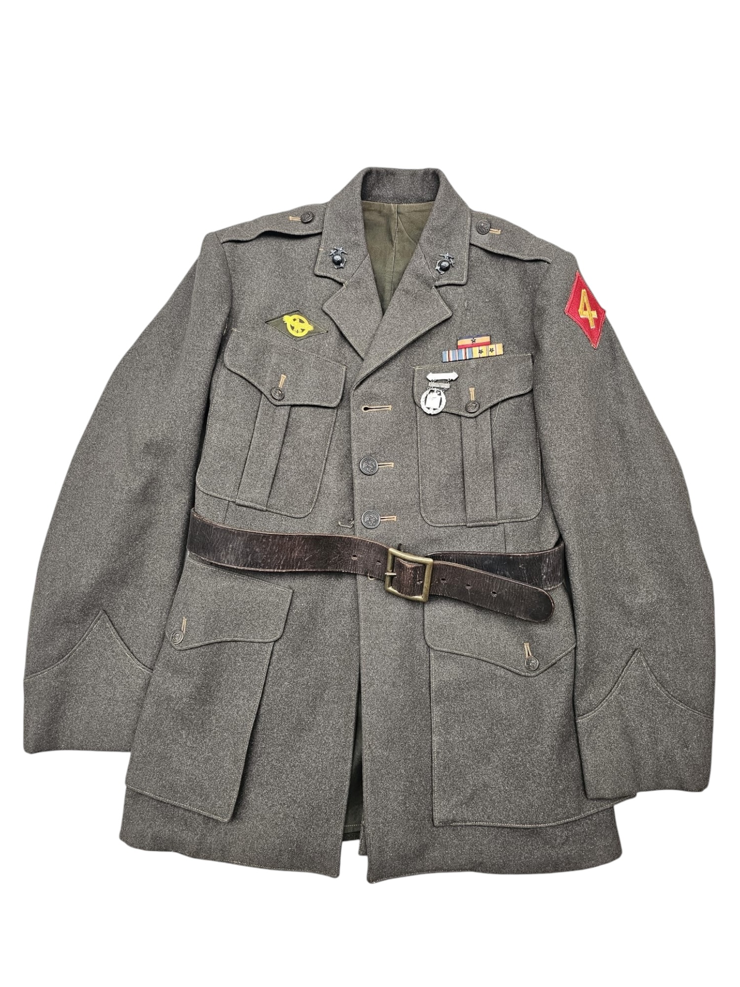Original WWII USMC 4th Marine Division uniform, 1942 dated - Afbeelding 3