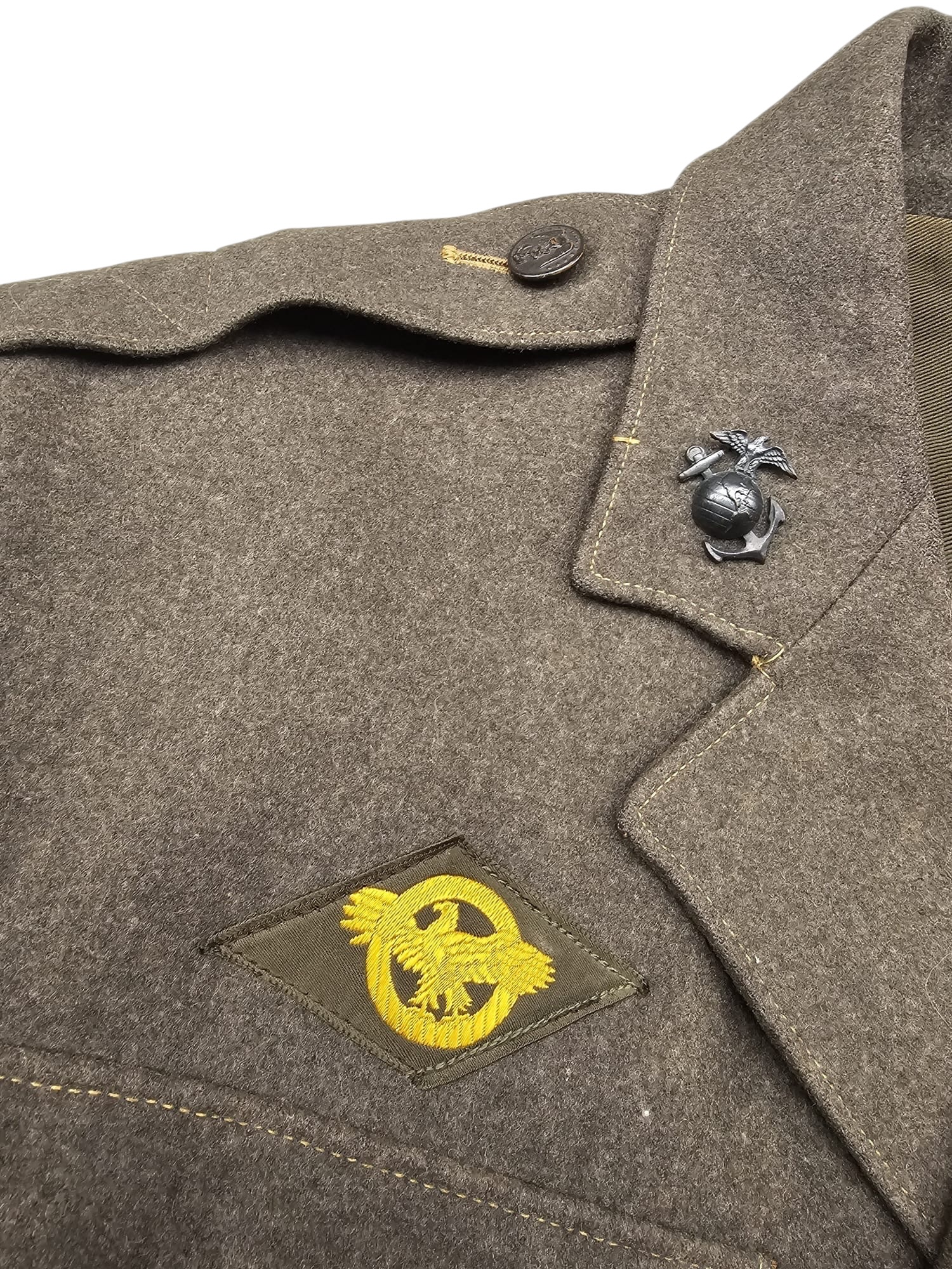 Original WWII USMC 4th Marine Division uniform, 1942 dated - Afbeelding 12
