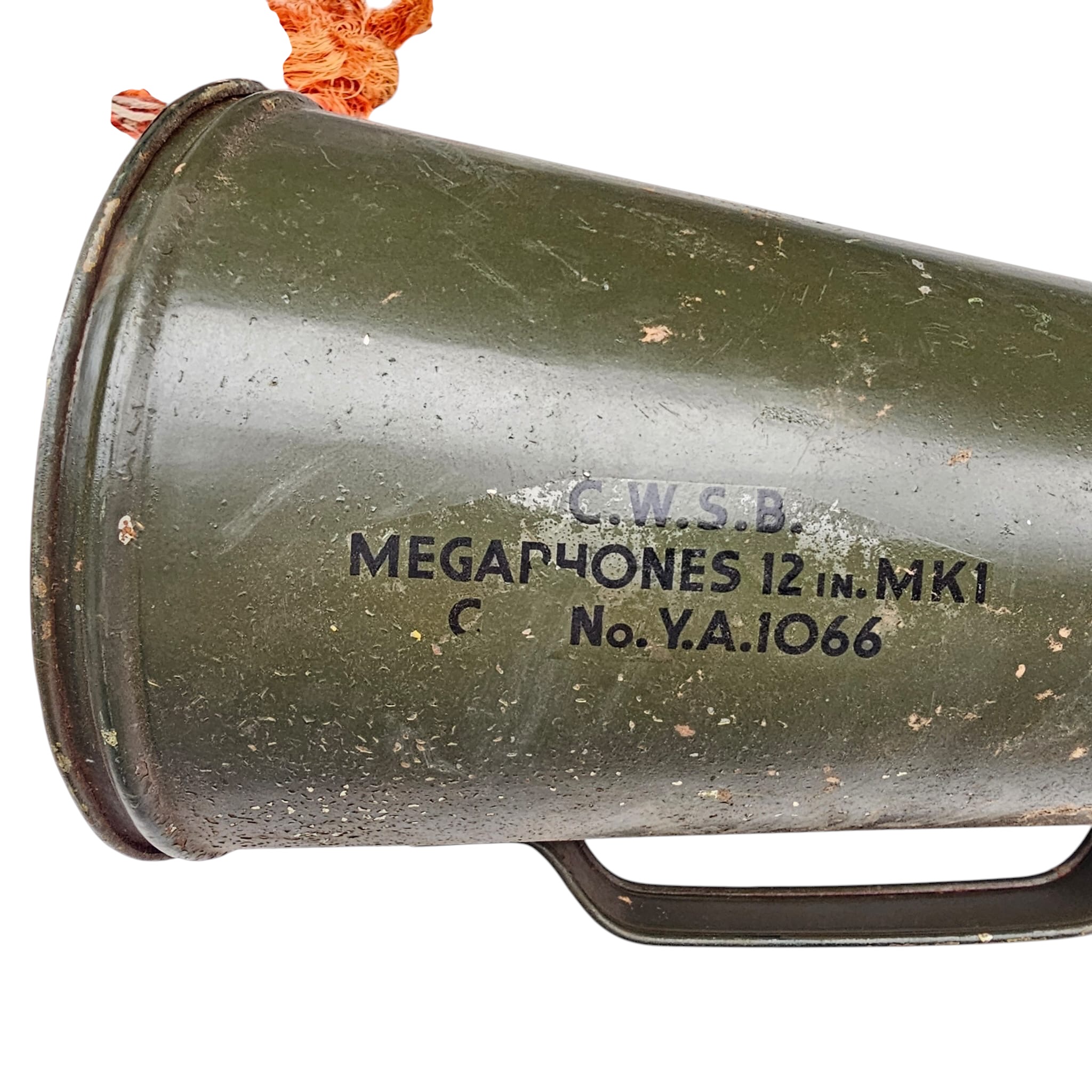Original WWII British C.W.S.B., Megaphone, 12inch, MKI, C, No. Y.A.1066 - Afbeelding 2