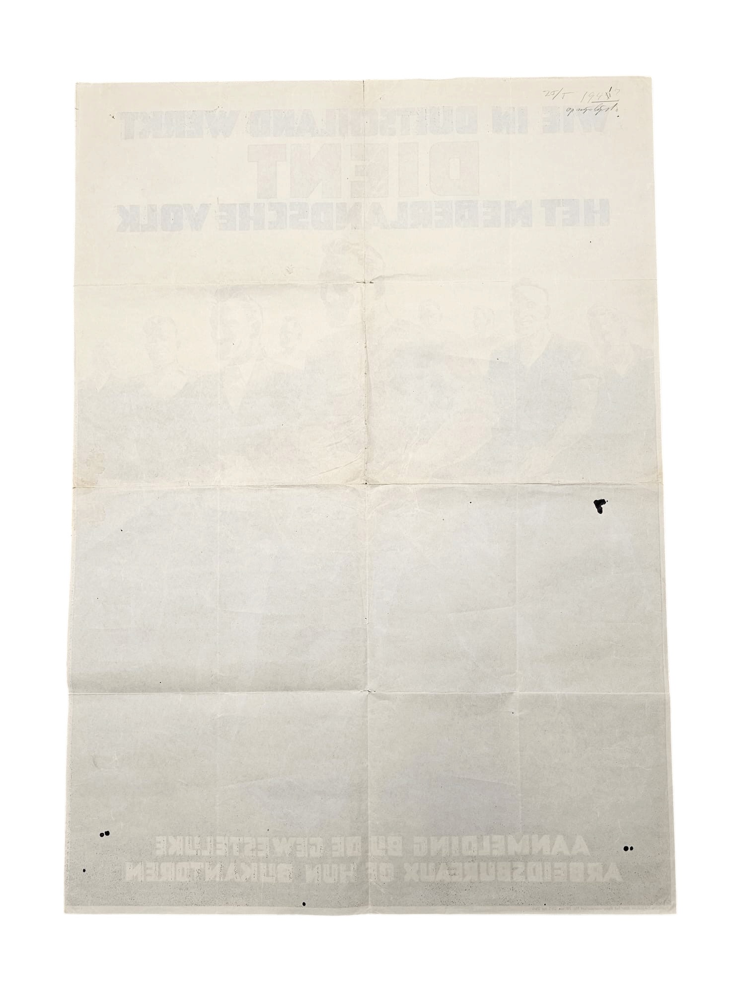 Original WWII Dutch collaboration poster - Working in Germany - Afbeelding 8