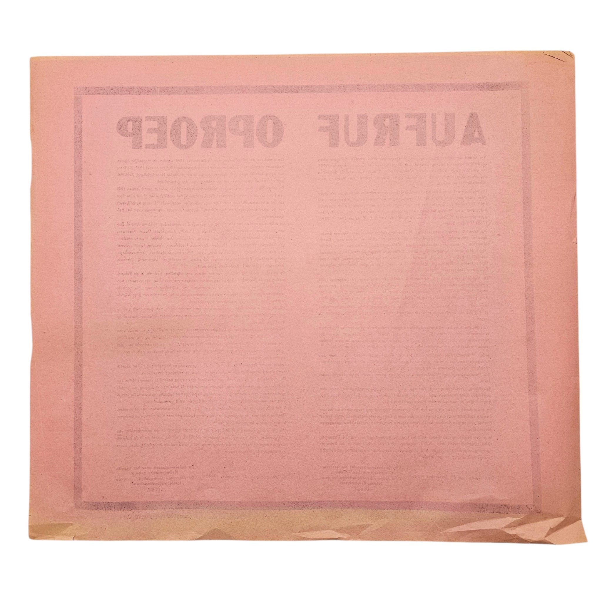 Original WWII German Occupation 'Aufruf Oproep' Arbeitseinsatz Poster – The Hague 29 December 1944 - Afbeelding 6