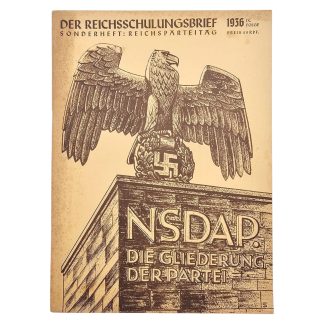 Voorzijde van het NSDAP Reichsschulungsbrief Sonderheft Reichsparteitag uit 1936