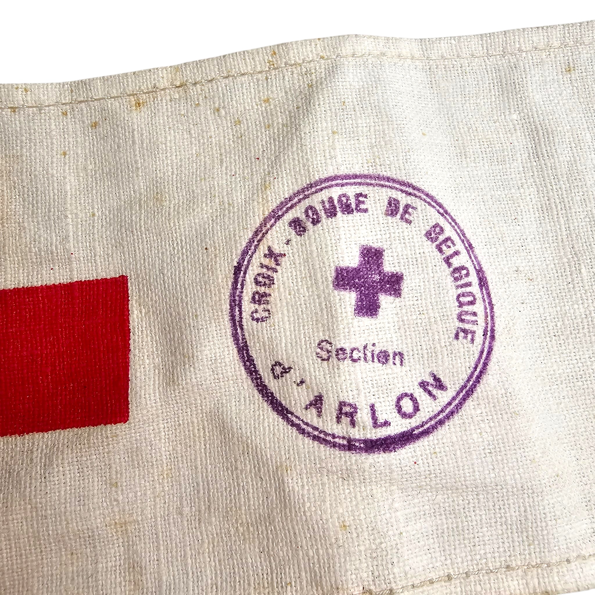 Original WWII Belgian Red Cross armband Arlon - Afbeelding 3
