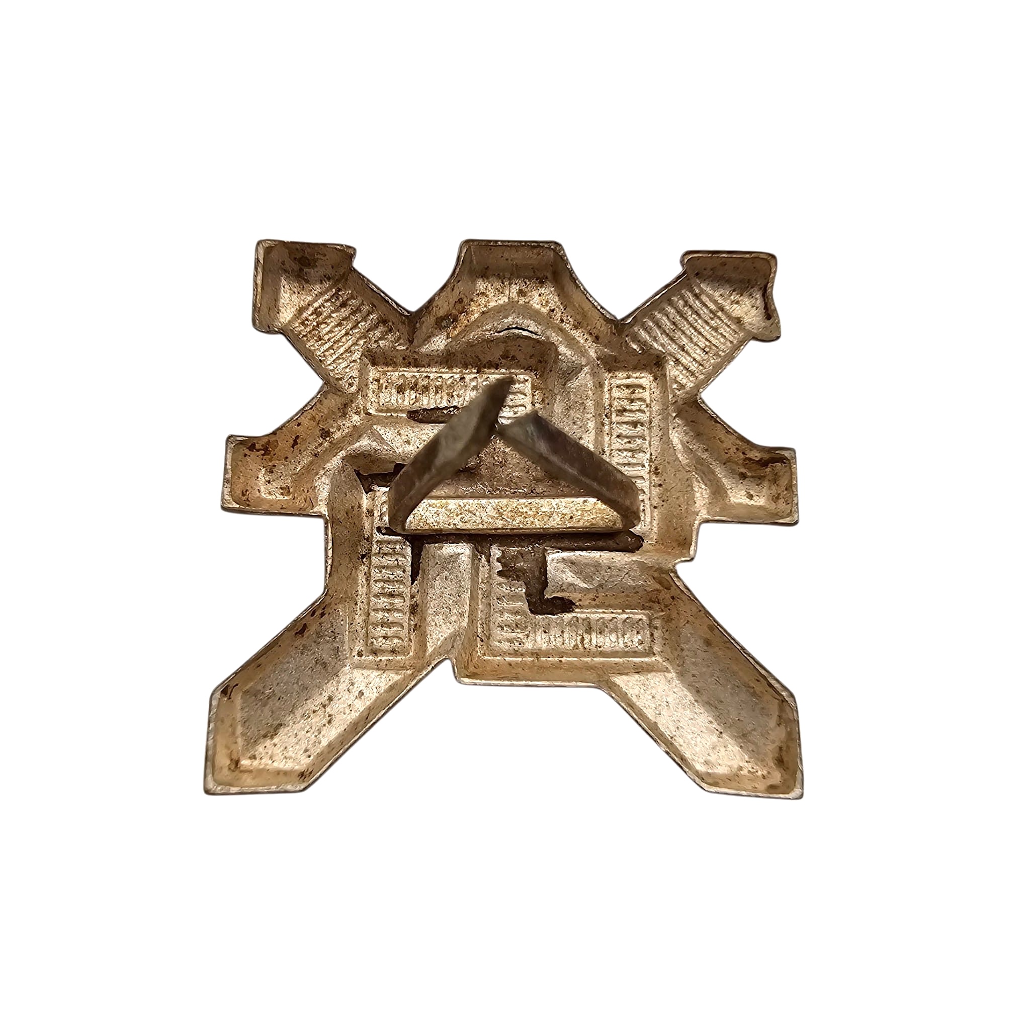 Original WWII Finnish White Guard Shoulder Board Metal Insignia – Suojeluskunta