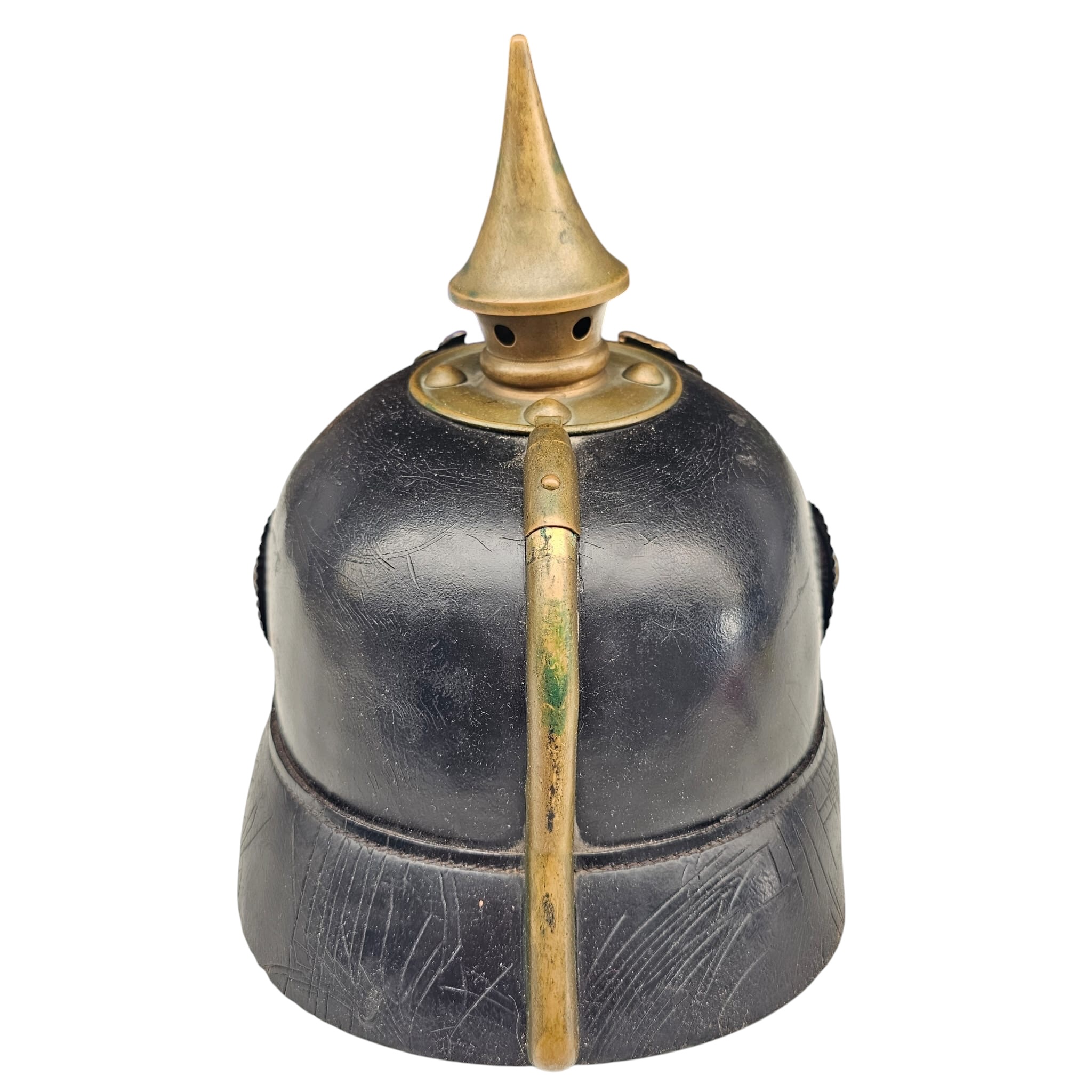 Original Pre-WW1 Imperial German Prussian M1895 Infantry Pickelhaube Helmet – Regimentally Marked J.R. 79 – Dated 1900 - Afbeelding 5
